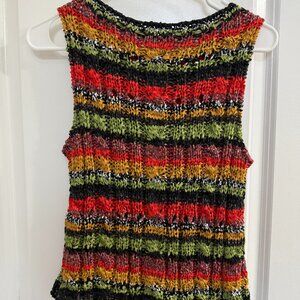 Anthropologie Audra Sweater Tank Multicolor Stripe Top Size XS (Originally $148)